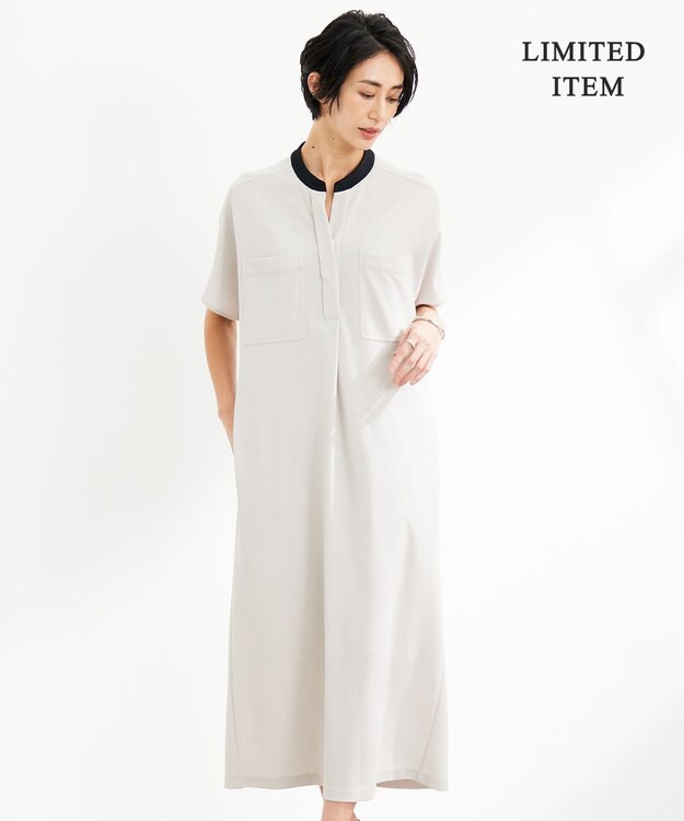 ICB 【WEB限定・洗える】 アムンゼンジャージー ワンピース トープ系