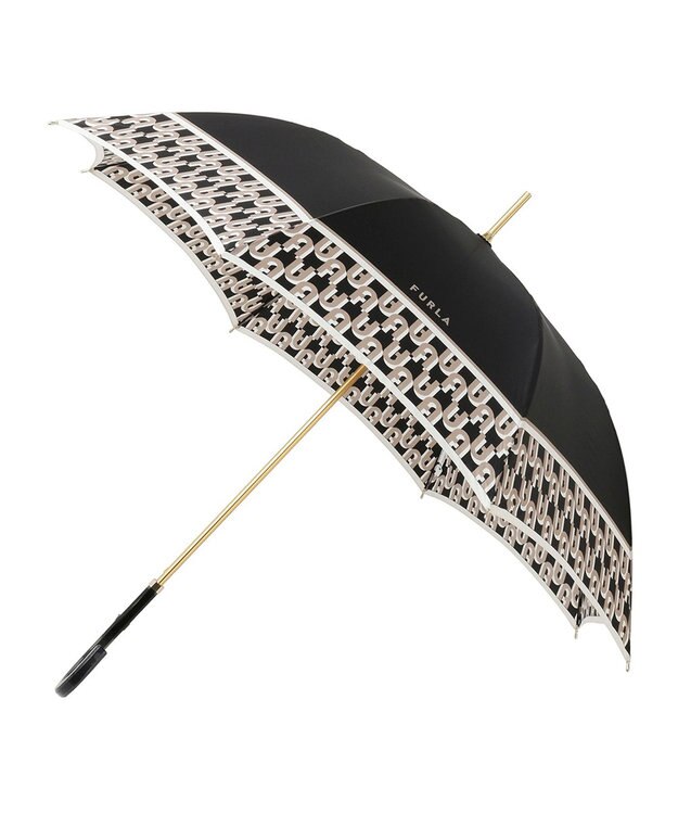 MOONBAT FURLA 【耐風】長傘 アーチロゴ ブラック