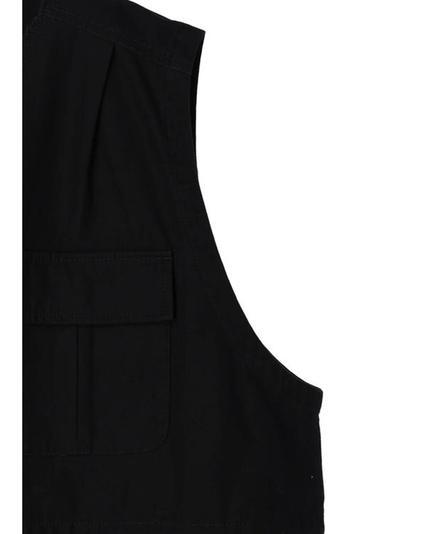 Green Parks ・ＳＵＧＡＲ　ＳＰＯＯＮ　ノーカラーミリタリーベスト Black