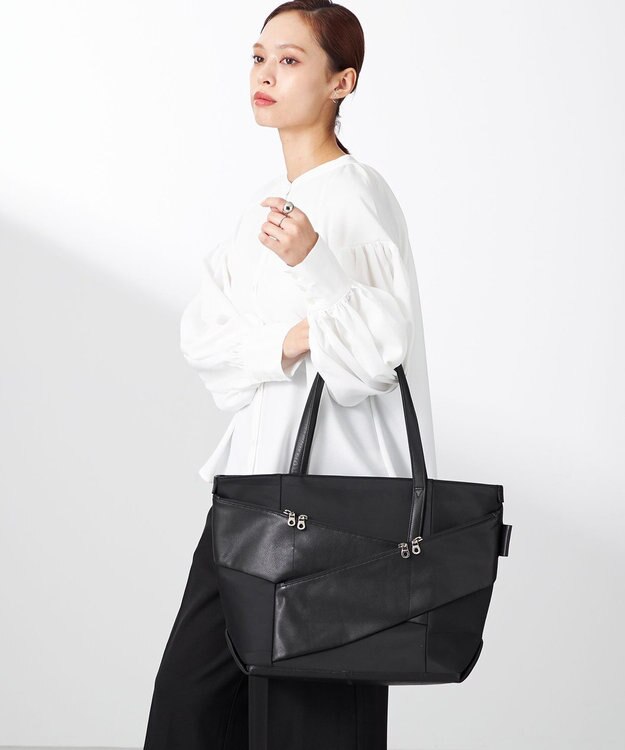 Y'SACCS 【Y'SACCS Gene Line】モルビアン トートバッグ Wide ブラック