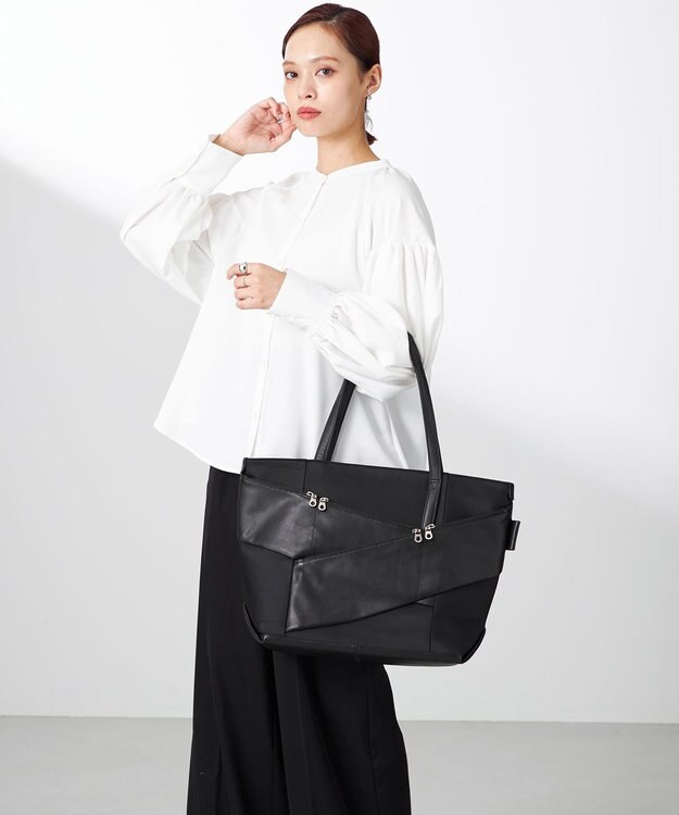 Y'SACCS 【Y'SACCS Gene Line】モルビアン トートバッグ Wide ブラック