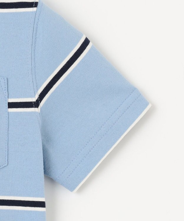 J.PRESS KIDS 【100-130㎝】マルチボーダー 半袖Ｔシャツ サックスブルー系1