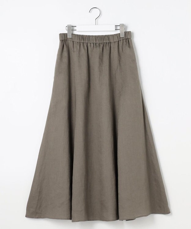 J.PRESS LADIES S 【WEB限定】リネン フレア スカート 【WEB限定】ブラウン系