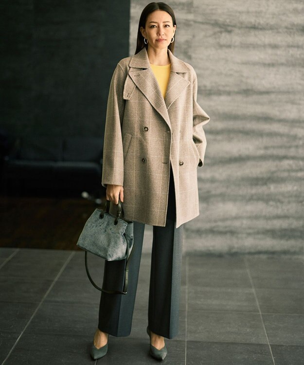 自由区 【カタログ掲載】TRギャバストレート パンツ TOPグレー