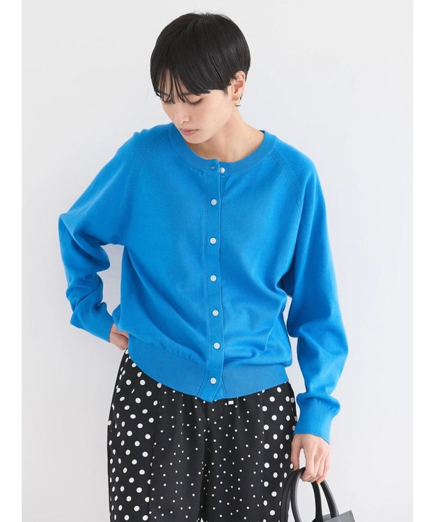 AMERICAN HOLIC ＵＶカットクルーネックニットカーディガン Blue