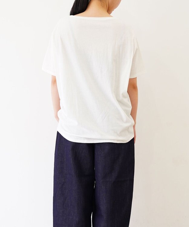 TOQUE 〈大草直子さんアドバイザー〉 【天然素材】タンギス コットン天竺半袖Tシャツ オフ