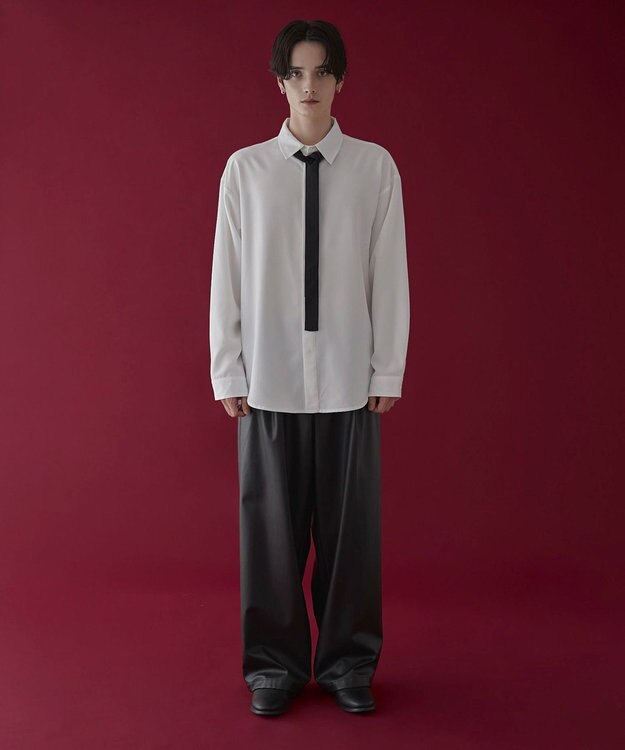 WEGO ボウタイシャツ(LS) ホワイト