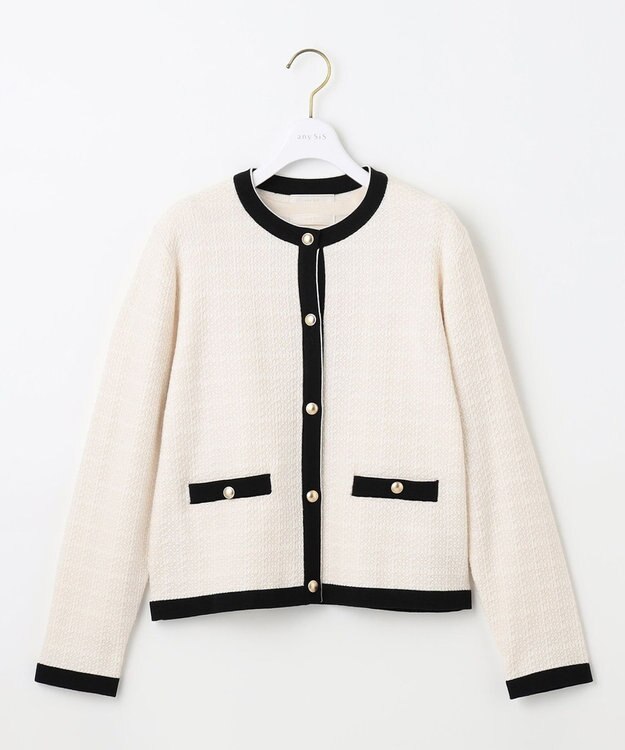 ANY SIS 【2SET】ツイード アンサンブル アイボリー×ブラック