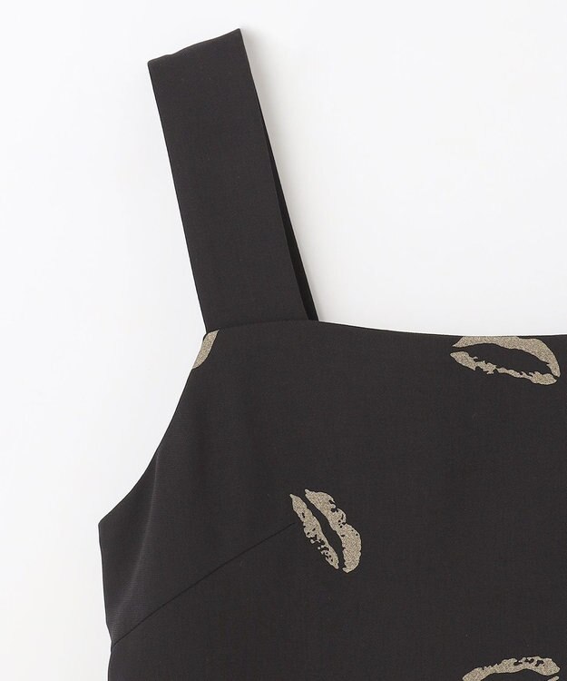 GRACE CONTINENTAL リップモチーフドレス ブラック