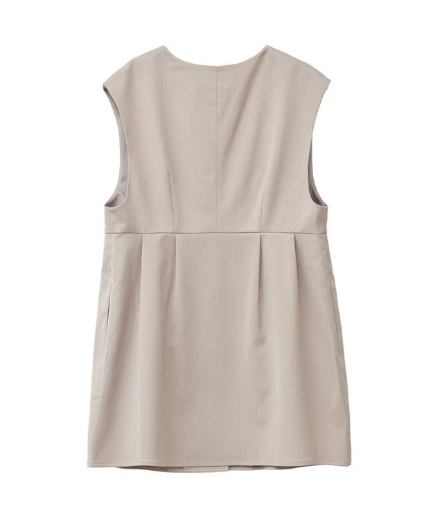 earth music&ecology ペプラムタックジレ Beige