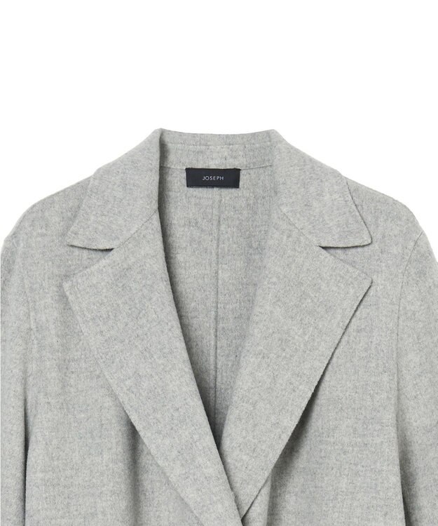 JOSEPH 【WEB&OUTLET限定】ダブルフェイスラムズ　ベルテッドコート Light grey