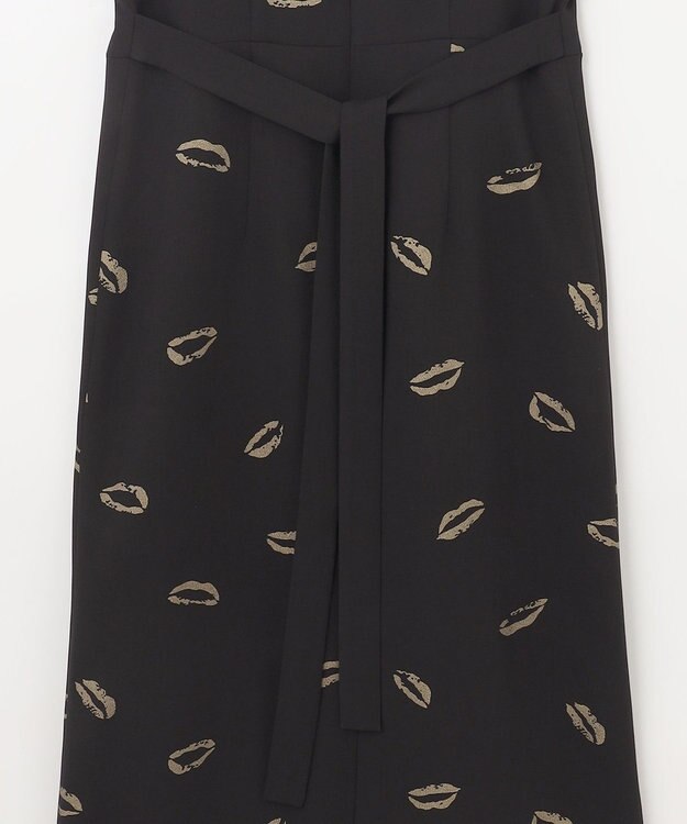 GRACE CONTINENTAL リップモチーフドレス ブラック