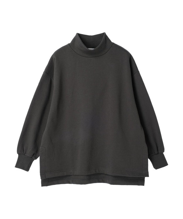 Green Parks Ｂｒｕｓｈｅｄ　タートル裏起毛チュニック Gray