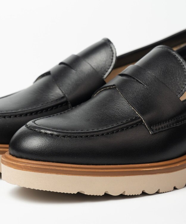 BONTRE 【BONTRE/ボントレ】タンクソールコインローファー ブラック