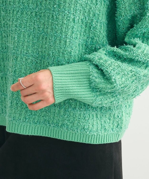 Green Parks テープヤーンニットプルオーバー Green