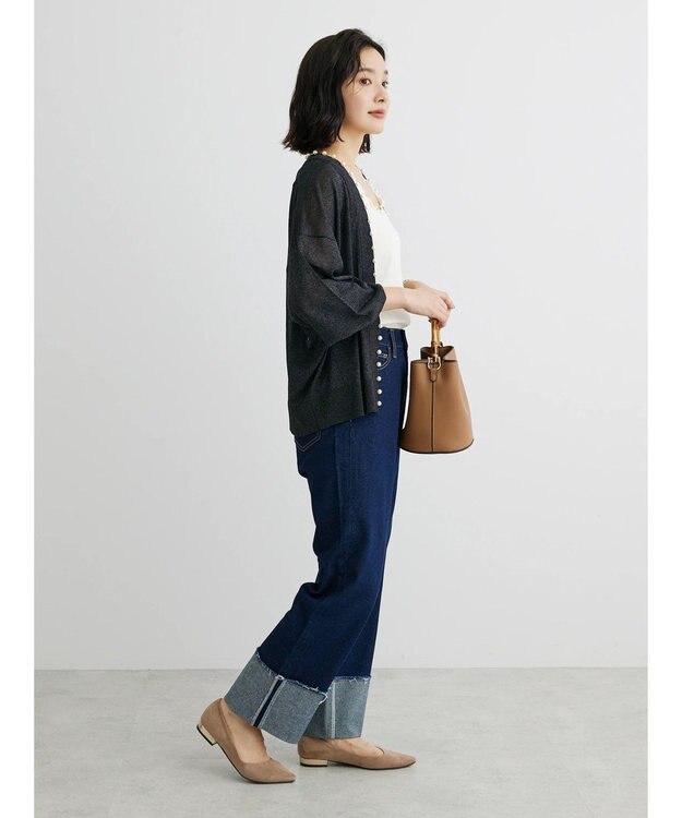 Green Parks ロールアップストレートデニムパンツ One Wash