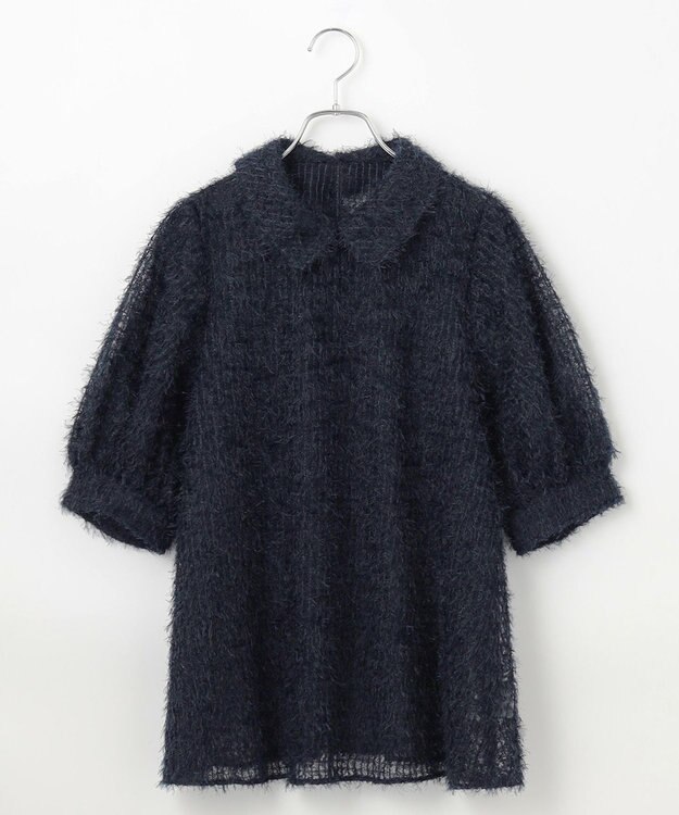 #Newans フィラッフィパフスリーブプラウス ネイビー