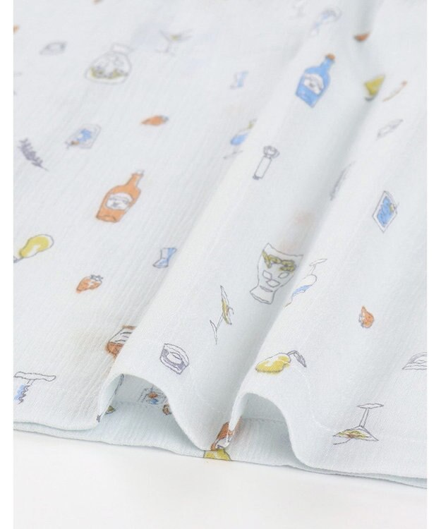 Wing パジャマ 綿100%(本体) 楊柳素材 高島ちぢみ（R） 3Lまで対応 大きいサイズ 5分袖 半袖 長ズボン レディース EP8047 ウイング／ワコール グレー