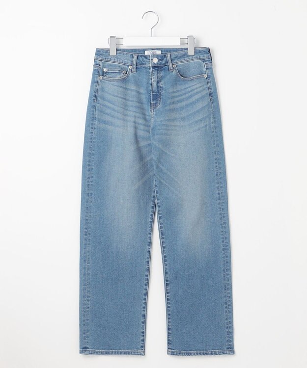 J.PRESS LADIES S 【洗える】BASIC STRETCH DENIM ボーイフィット パンツ ダルブルー系