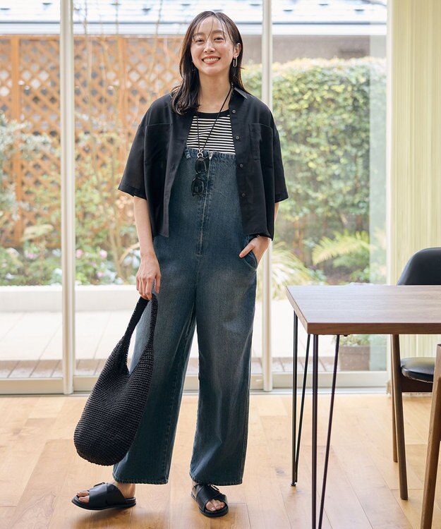 ANY シアーテックリネンシャツ ブラック