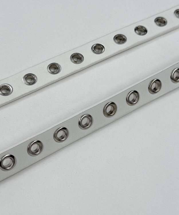 WEGO PUスタッズストラップ ホワイト