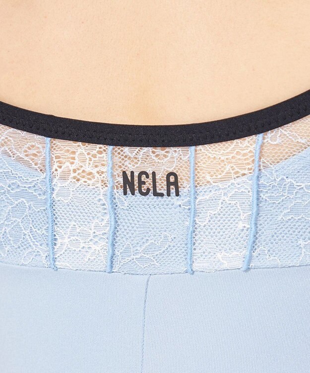 Chacott 【Nela ライン】ノースリーブレオタード サックスブルー