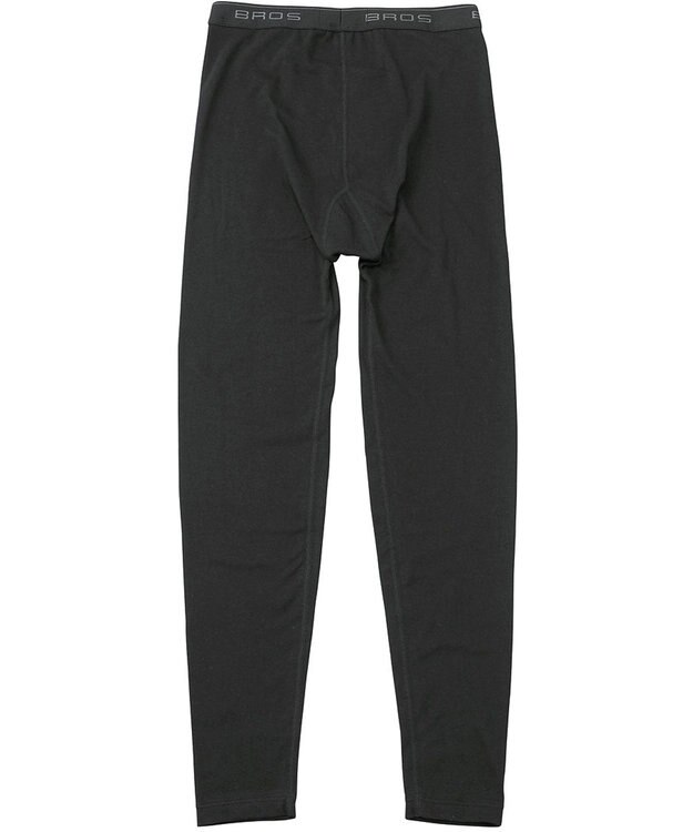 WACOAL MEN 綿混インナー ボトム 足首丈 しっかりあたたかい 保温性 肌側起毛 ストレッチ素材 前開き メンズ GS6021 /ブロス ブラック