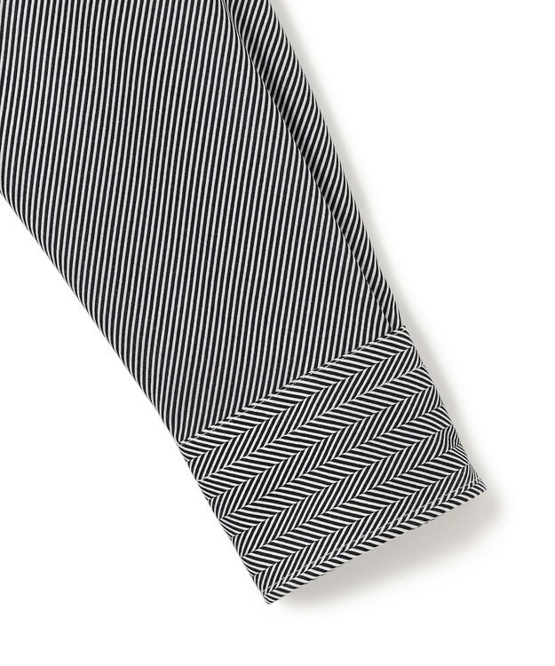 JOSEPH HOMME 【洗える】ツイルへリンボンクレイジー　ドレスシャツ ブラック系1