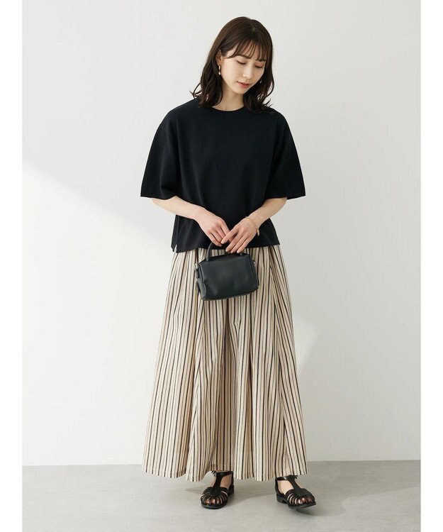 Green Parks 洗えるニットＴシャツ Off White