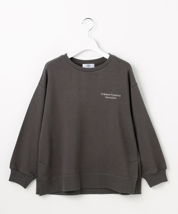 J.PRESS LADIES S 【WEB限定】ロゴ裏毛 スウェット スレート系