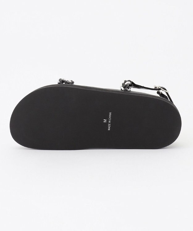 ICB コード編みサンダル ブラック系