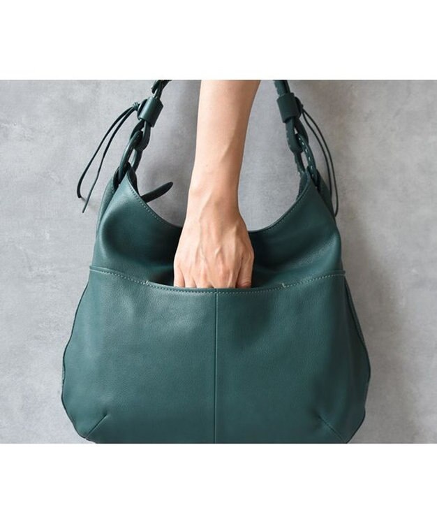 genten 【新色】ムース 2wayショルダー大 ブルーグリーン