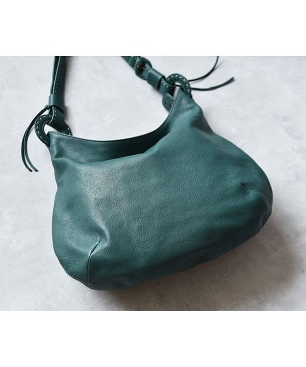 genten 【新色】ムース 2wayショルダー大 ブルーグリーン