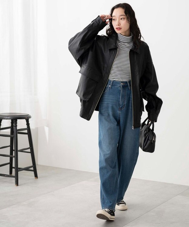 WEGO リブボーダーロンT 柄1