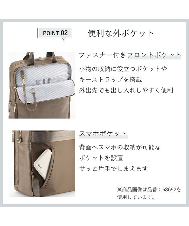 ACE BAGS & LUGGAGE ace. フィッテムクラス ビジネスリュック A4 13.3インチPC 12L 68691 エース シガーブラウン