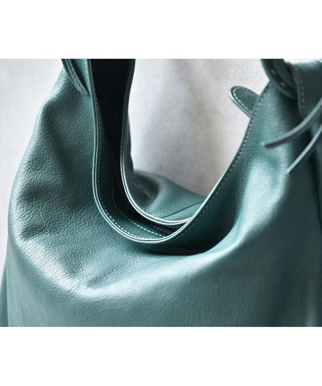 genten 【新色】ムース 2wayショルダー大 ブルーグリーン