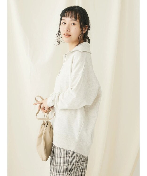 CRAFT STANDARD BOUTIQUE 　裏毛セーラーカラーＺＩＰプルオーバー Oatmeal