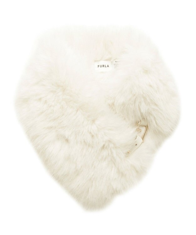 MOONBAT 【WEB限定】FURLA ベルト付きリッチフェイクファーマフラー オフホワイト