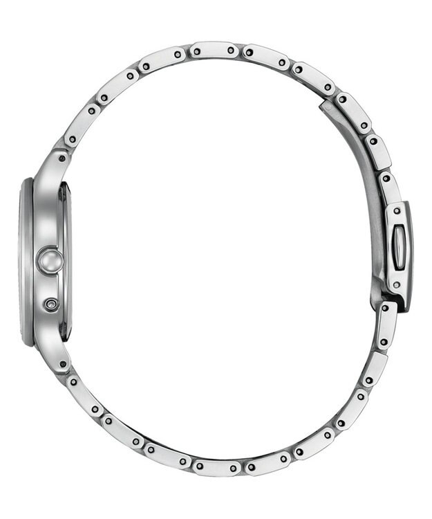 CITIZEN 【電池交換不要の電波時計】白蝶貝文字板が美しいシンプルでクリーンなウオッチ シルバー