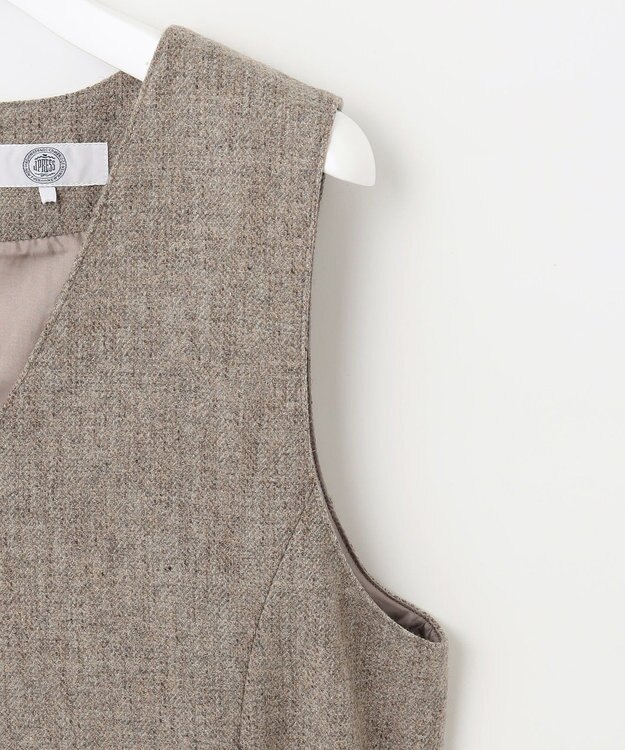 J.PRESS LADIES シャンブレーツイル ジャンパースカート ブラウン系