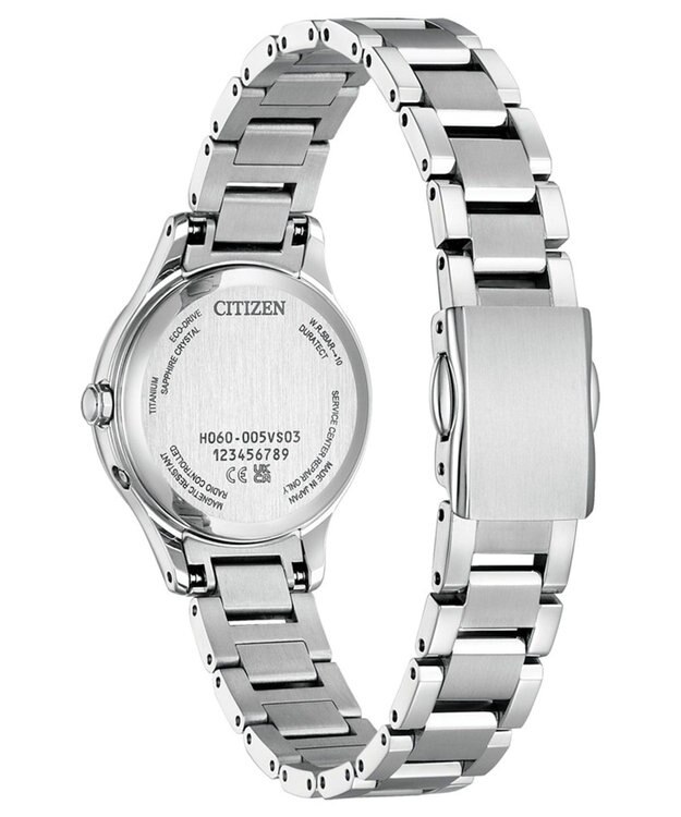 CITIZEN 【電池交換不要の電波時計】白蝶貝文字板が美しいシンプルでクリーンなウオッチ シルバー