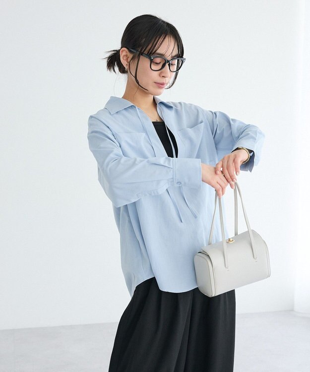 CRAFT STANDARD BOUTIQUE Vネックスキッパーシャツ Sax