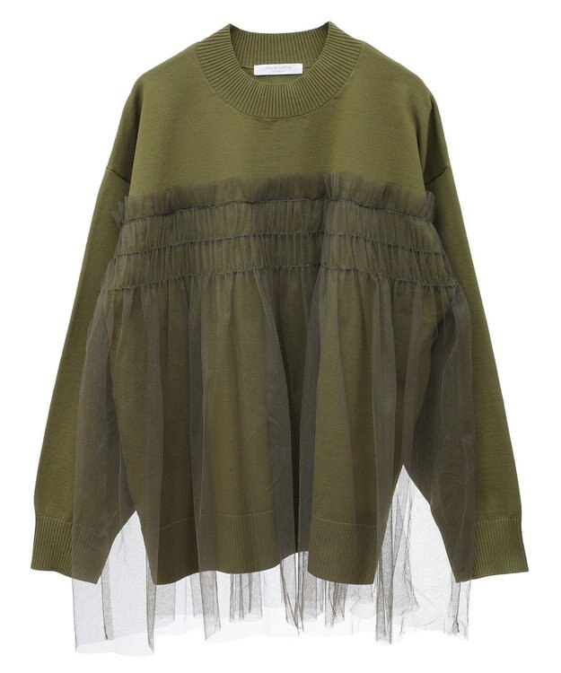 Green Parks チュールドッキングプルオーバー Khaki