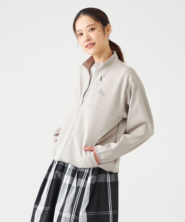 SHARE PARK LADIES 【UVカット・吸水速乾・ストレッチ・軽量・アンチピリング 】ダンボールトラックジャケット（S・Mサイズ） ベージュ系