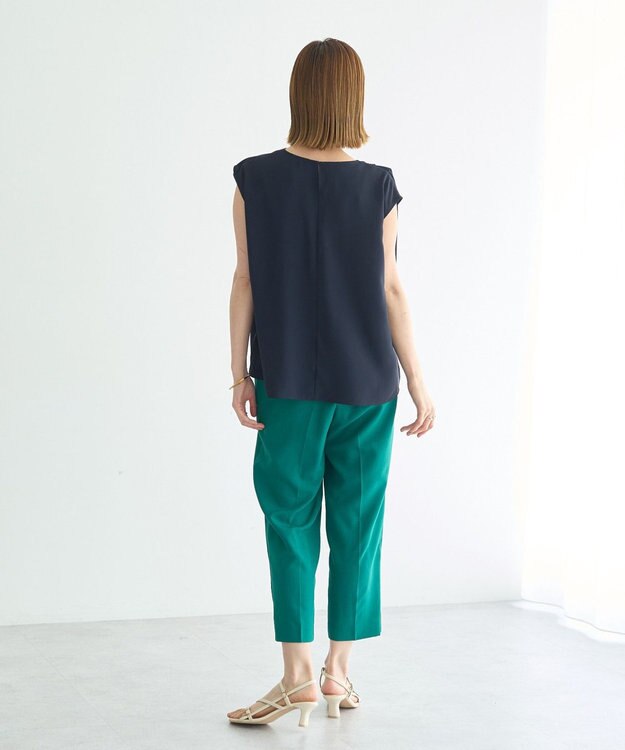 YECCA VECCA ドレープブラウス Navy