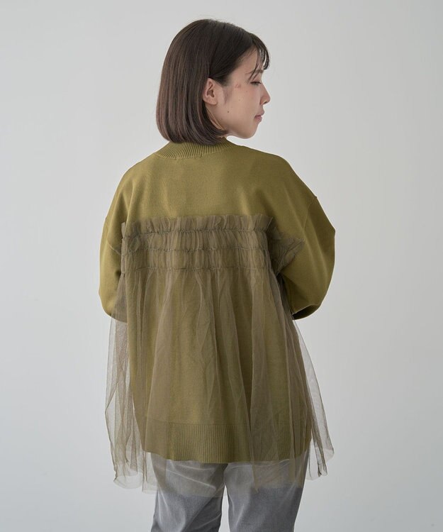 Green Parks チュールドッキングプルオーバー Khaki