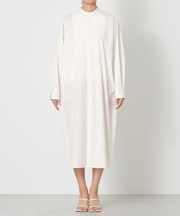 NAVE 【ReNAVE・セットアップ可/洗える/接触冷感/UVケア】コットンポリブロード ワンピース ホワイト系