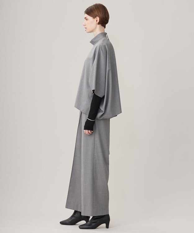 ICB 【洗える】Ｔ/Wブロード ワイドストレートパンツ ライトグレー系