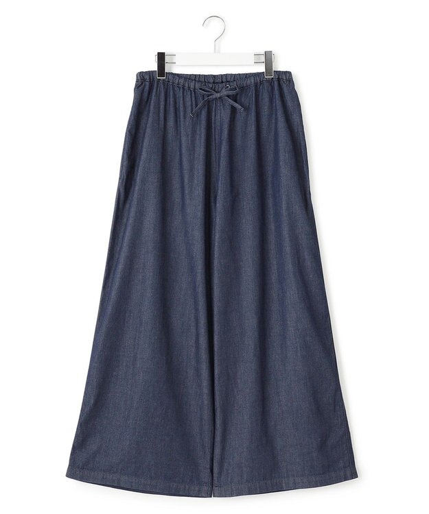 J.PRESS YORK STREET 【WOMEN】ダンガリーワイド デニムパンツ ネイビー系
