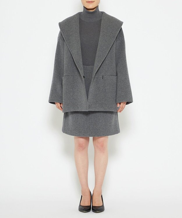 uncrave プルーフ メルトン ミニスカート（uncrave STANDARD） トップグレー